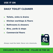 Where to use FiveForce Daily Toilet Cleaner 5L | FiveLitre