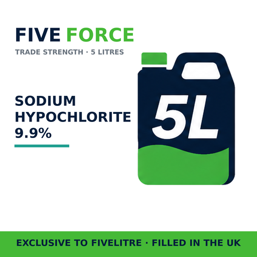 FiveForce Sodium Hypochlorite 9.9% 5L — exclusive to FiveLitre
