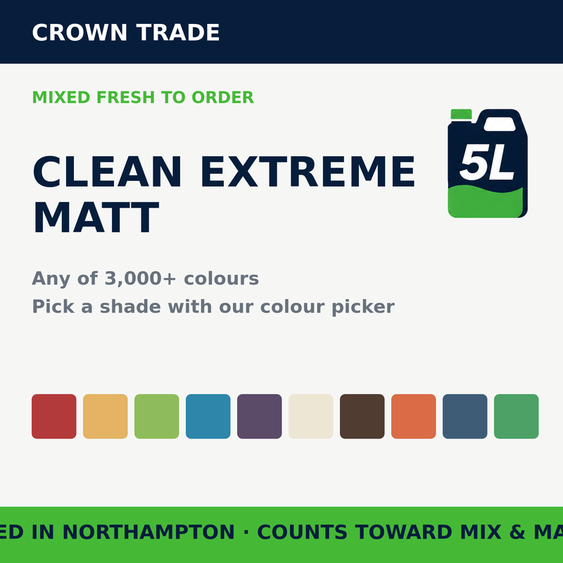 Crown Trade Clean Extreme 2.5L Tinted — mixed to order in any of 3,000+ colours | FiveLitre