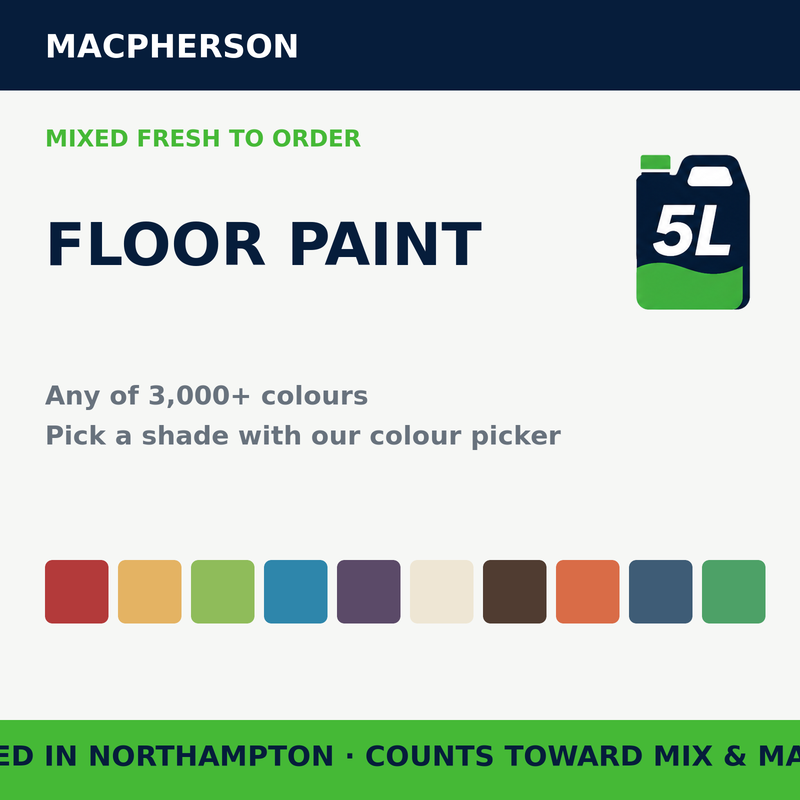 Macpherson Floor Paint Tinted — mixed to order in any of 3,000+ colours | FiveLitre