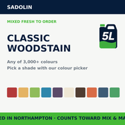 Sadolin Classic  Tinted — mixed to order in any of 3,000+ colours | FiveLitre