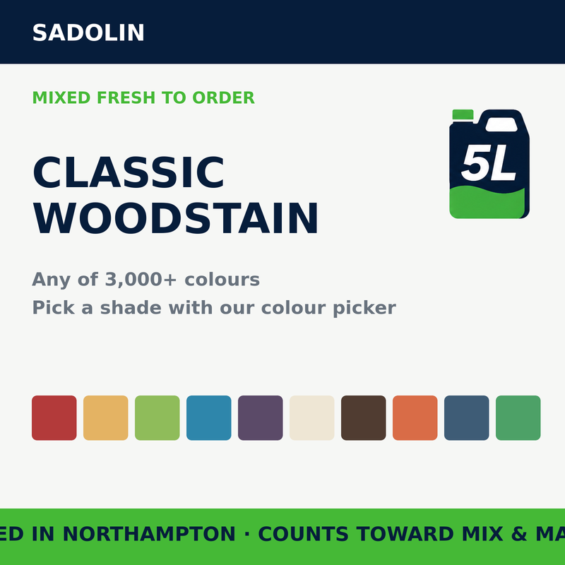 Sadolin Classic  Tinted — mixed to order in any of 3,000+ colours | FiveLitre