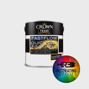 Crown Trade Fastflow Quick Dry Eggshell  Tinted | FiveLitre — mixed to order
