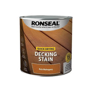 Ronseal Quick Drying Decking Stain Rich Mahogany 2.5 litre | FiveLitre — bulk sizes, trade prices