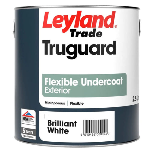 Leyland Trade Flexible Undercoat Exterior 2.5L Brilliant White | FiveLitre — bulk sizes, trade prices