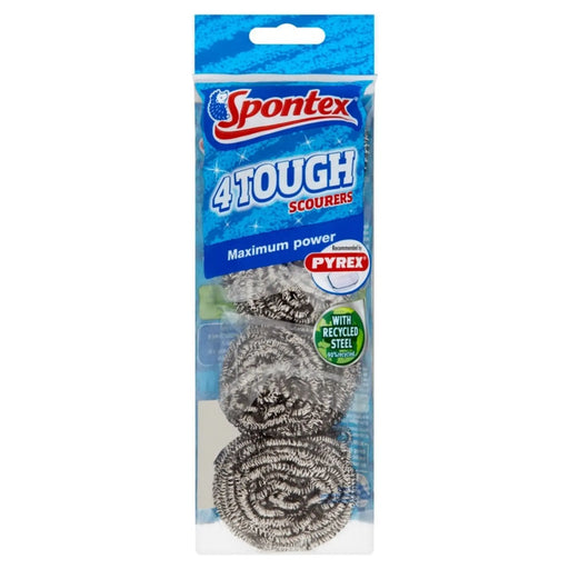 Spontex Tough Scourer Pack 4 | FiveLitre — bulk sizes, trade prices