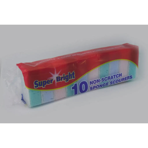 Superbright Non Scratch Sponge Scourers Pack 10 | FiveLitre — bulk sizes, trade prices