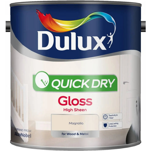 Dulux Quick Dry Gloss 2.5L Magnolia | FiveLitre — bulk sizes, trade prices