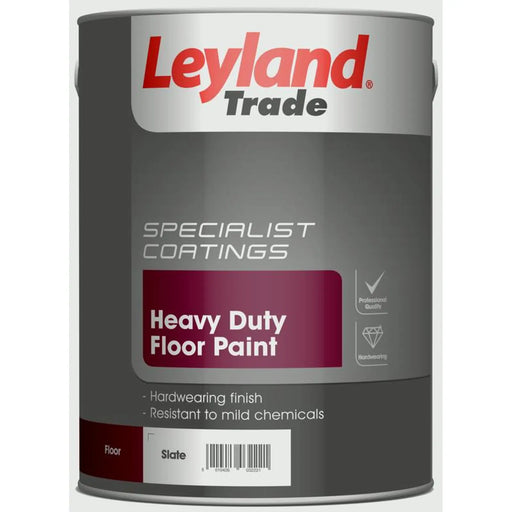 Leyland Trade Heavy Duty Floor Paint 5L Slate | FiveLitre — bulk sizes, trade prices