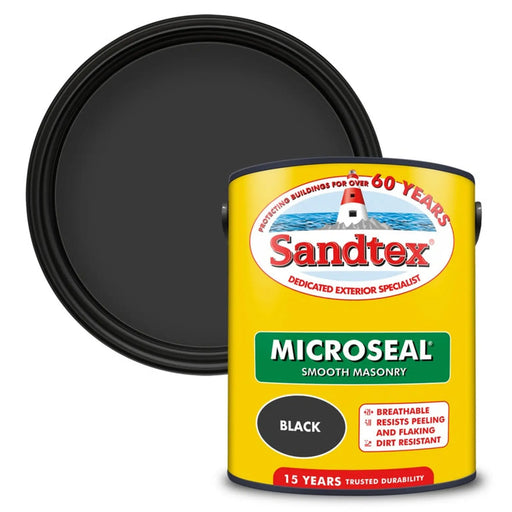 Sandtex Smooth Masonry Paint 5L Black | FiveLitre — bulk sizes, trade prices