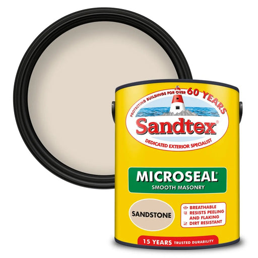 Sandtex Smooth Masonry Paint 5L Sandstone | FiveLitre — bulk sizes, trade prices