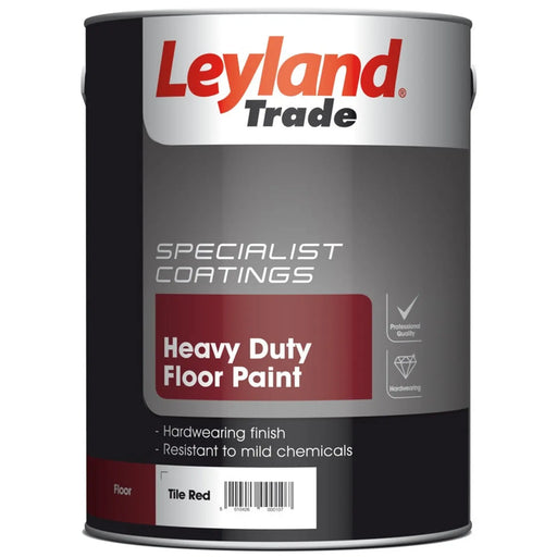 Leyland Trade Heavy Duty Floor Paint 5L Tile Red | FiveLitre — bulk sizes, trade prices