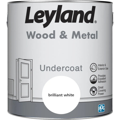 Leyland Wood & Metal Undercoat 2.5L Brilliant White | FiveLitre — bulk sizes, trade prices