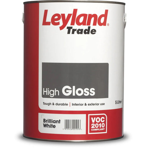 Leyland Trade Gloss 5L Brilliant White | FiveLitre — bulk sizes, trade prices