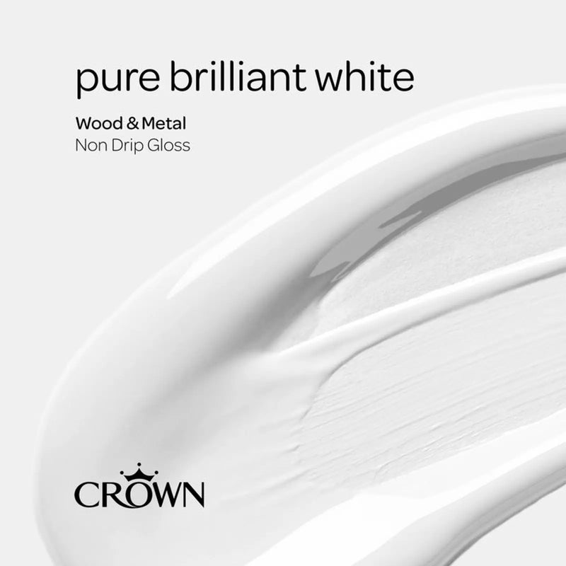 Crown Non Drip Gloss Pure Brilliant White 2.5L | FiveLitre — bulk sizes, trade prices