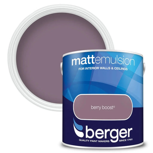 Berger Matt Emulsion 2.5L Berry Boost | FiveLitre — bulk sizes, trade prices
