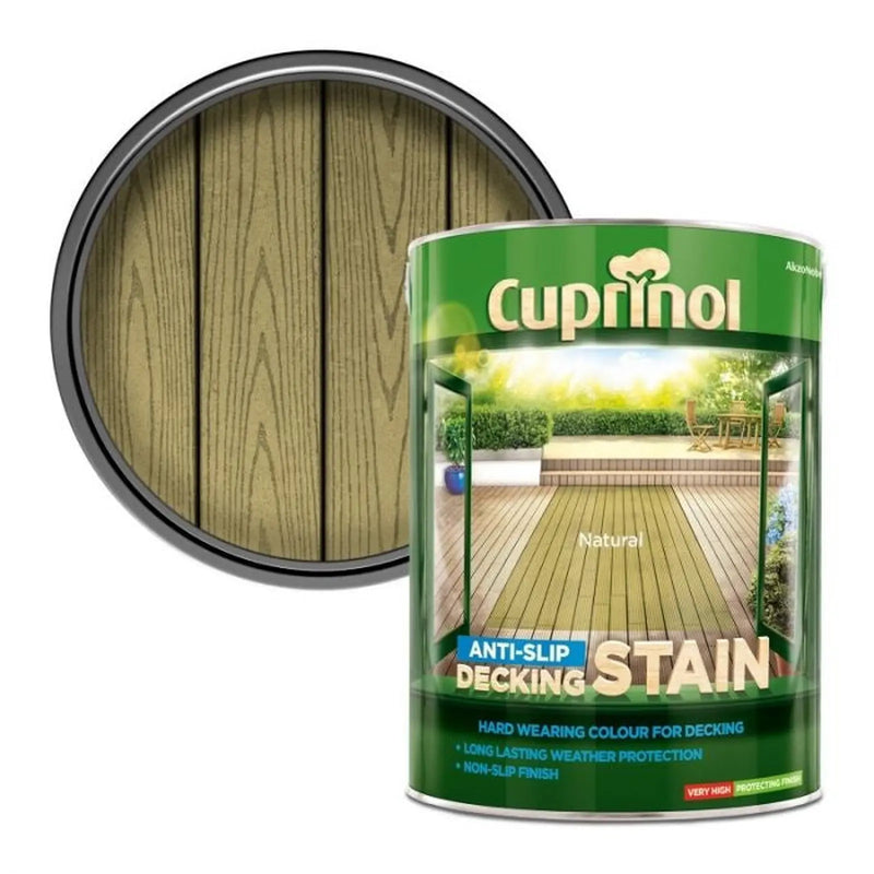 Cuprinol Anti-Slip Decking Stain 5L Natural | FiveLitre — bulk sizes, trade prices
