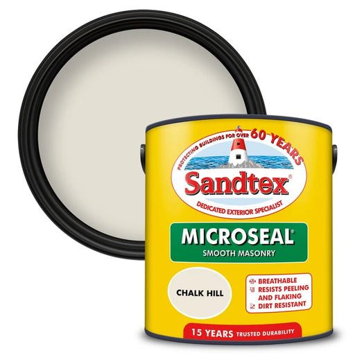 Sandtex Smooth Masonry Paint 2.5L Chalk Hill | FiveLitre — bulk sizes, trade prices