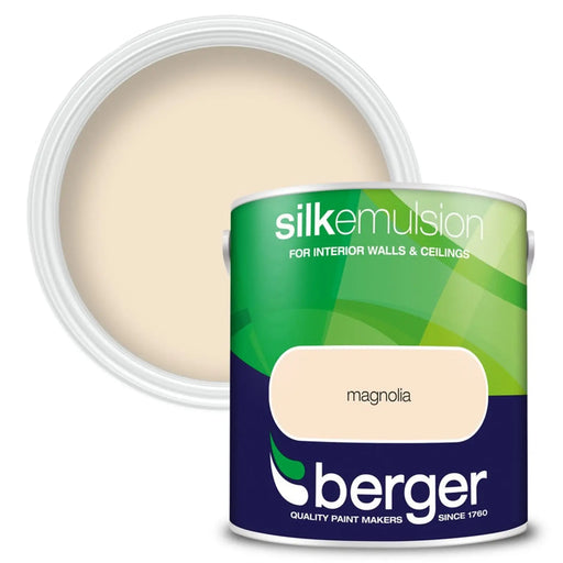 Berger Silk Emulsion 2.5L Magnolia | FiveLitre — bulk sizes, trade prices