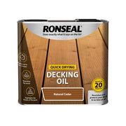 Ronseal Quick Drying Decking Oil 2.5L Natural Cedar | FiveLitre — bulk sizes, trade prices