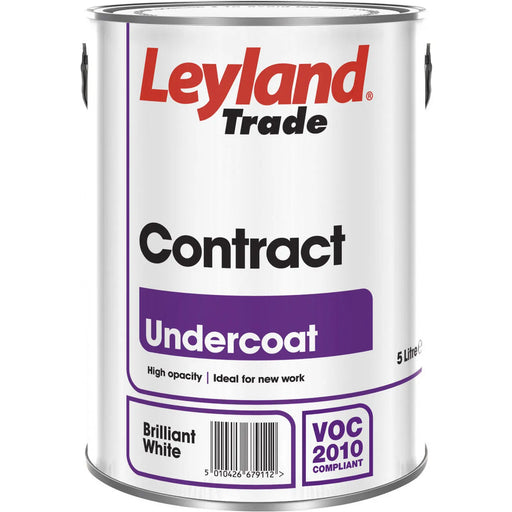 Leyland Trade Contract Undercoat 5L Brilliant White | FiveLitre — bulk sizes, trade prices
