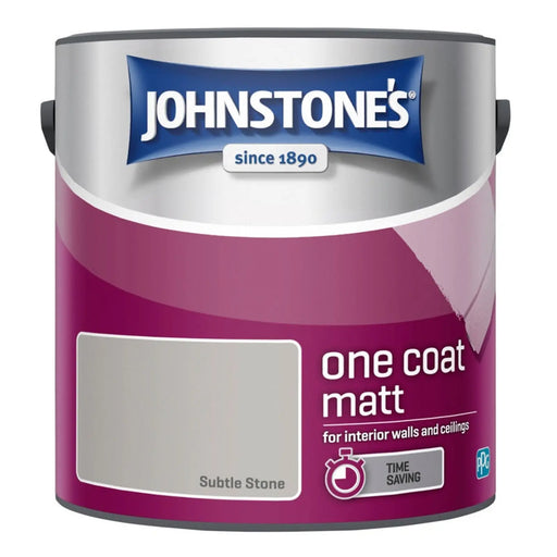 Johnstone's One Coat Matt 2.5L Subtle Stone | FiveLitre — bulk sizes, trade prices