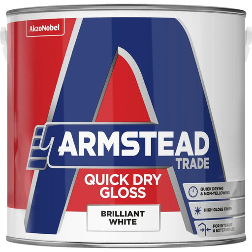 Armstead Trade Quick Dry Gloss 2.5L Brilliant White | FiveLitre — bulk sizes, trade prices