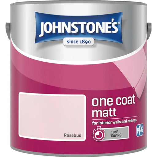 Johnstone's One Coat Matt 2.5L Rosebud | FiveLitre — bulk sizes, trade prices