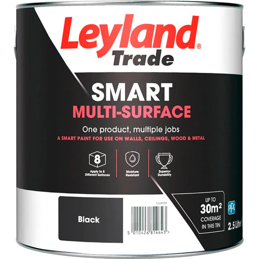 Leyland Trade Smart Multi Surface 2.5L Black | FiveLitre — bulk sizes, trade prices