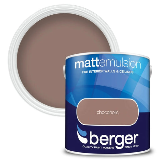 Berger Matt Emulsion 2.5L Chocoholic | FiveLitre — bulk sizes, trade prices