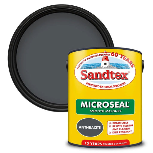 Sandtex Smooth Masonry Paint 5L Anthracite | FiveLitre — bulk sizes, trade prices
