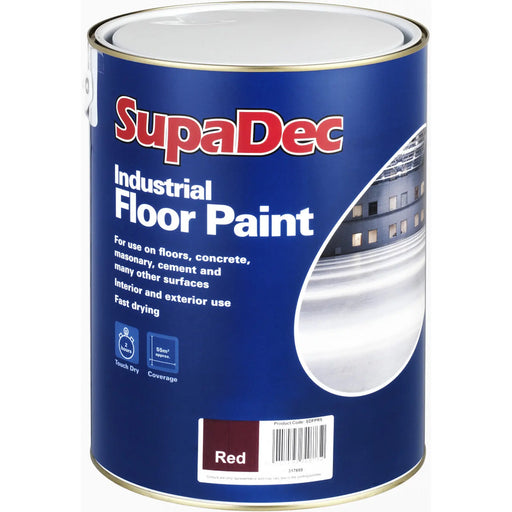 SupaDec Industrial Floor Paint 5L Tile Red | FiveLitre — bulk sizes, trade prices