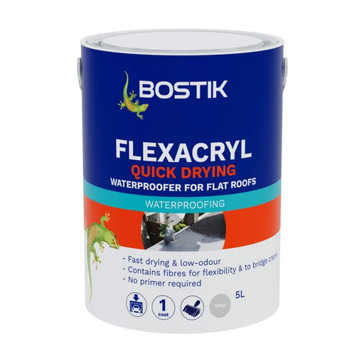 Bostik Flexacryl Waterproofer Solvent Free 5L Grey | FiveLitre — bulk sizes, trade prices