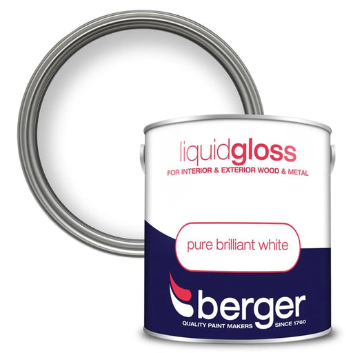 Berger Liquid Gloss 2.5L Pure Brilliant White | FiveLitre — bulk sizes, trade prices
