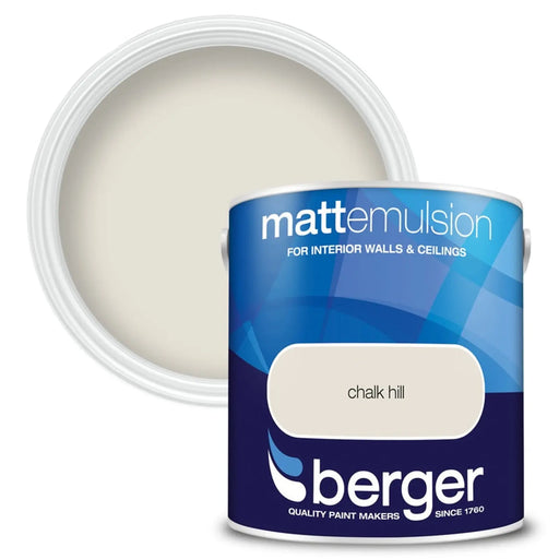 Berger Matt Emulsion 2.5L Chalk Hill | FiveLitre — bulk sizes, trade prices