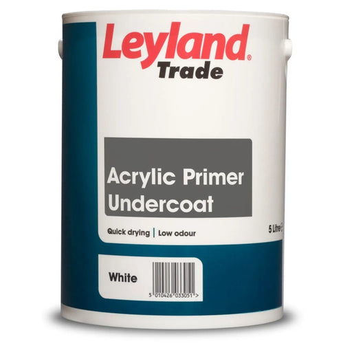 Leyland Trade Acrylic Primer Undercoat 5L White | FiveLitre — bulk sizes, trade prices