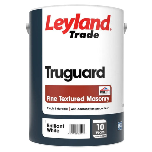 Leyland Trade Truguard Fine Texture Masonry Paint 5L Brilliant White | FiveLitre — bulk sizes, trade prices