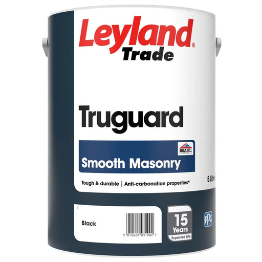 Leyland Trade Truguard Smooth Masonry Paint 5L Black | FiveLitre — bulk sizes, trade prices
