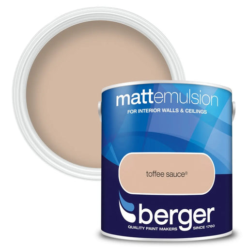 Berger Matt Emulsion 2.5L Toffee Sauce | FiveLitre — bulk sizes, trade prices