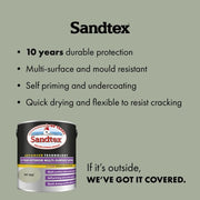 Sandtex 10 Year Exterior Multi Surface Satin 2.5L Bay Tree | FiveLitre — bulk sizes, trade prices