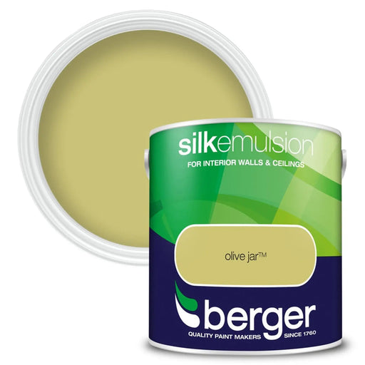 Berger Silk Emulsion 2.5L Olive Jar | FiveLitre — bulk sizes, trade prices