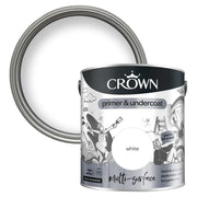 Crown Multi Surface Primer & Undercoat 2.5L White | FiveLitre — bulk sizes, trade prices