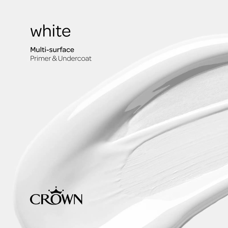 Crown Multi Surface Primer & Undercoat 2.5L White | FiveLitre — bulk sizes, trade prices