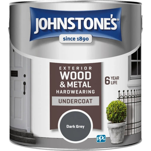 Johnstone's Exterior Undercoat 2.5L Dark Grey | FiveLitre — bulk sizes, trade prices