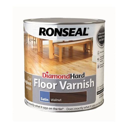 Ronseal Diamond Hard Coloured Floor Varnish 2.5L Walnut | FiveLitre — bulk sizes, trade prices