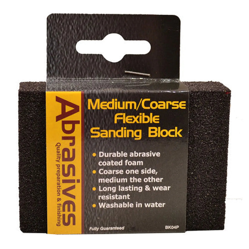 Centurion Abrasives Angled Sanding Block, Medium/Coarse 97 x 67 x 27mm - Pack of 5 | FiveLitre — bulk sizes, trade prices