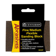 Centurion Abrasives Angled Sanding Block, Fine/Medium 97 x 67 x 27mm - Pack of 5 | FiveLitre — bulk sizes, trade prices