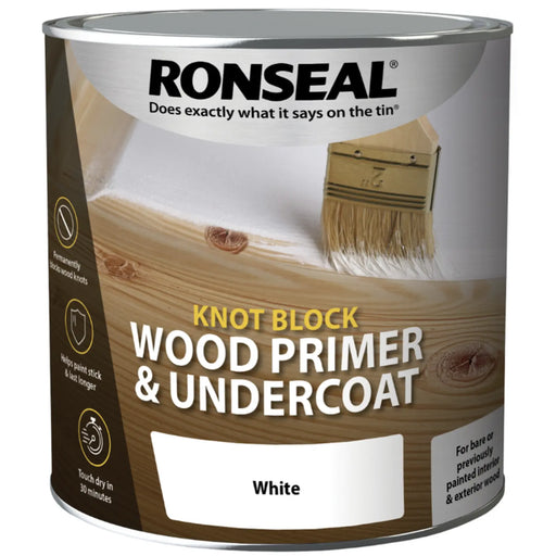 Ronseal Knot Block Primer & Undercoat 2.5L White | FiveLitre — bulk sizes, trade prices