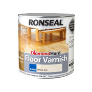 Ronseal Diamond Hard Floor Varnish 2.5L Satin White Ash | FiveLitre — bulk sizes, trade prices