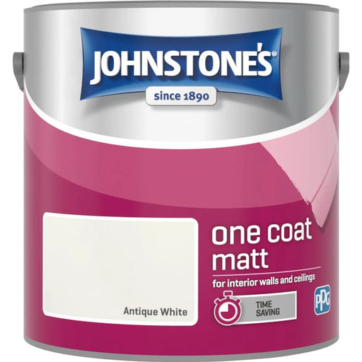 Johnstone's One Coat Matt 2.5L Antique White | FiveLitre — bulk sizes, trade prices